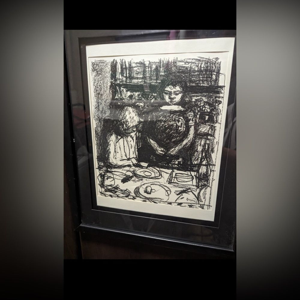 Beautiful Framed Pierre Bonnard " Le Menu " lithograph print